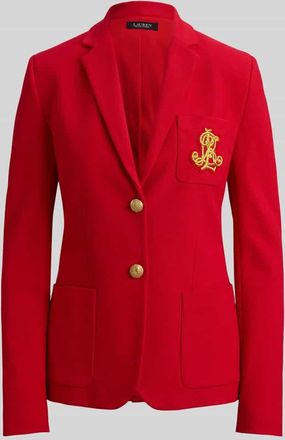 Lauren Ralph Lauren Slim Fit Blazer aua Baumwoll-Mix in Rot, Gr&ouml;&szlig;e XL