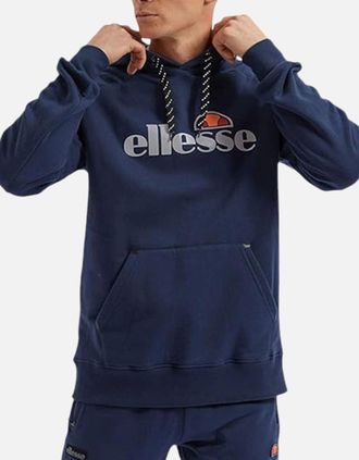 Ellesse Mens ELLESSE Mens Pullover Hoodie Long Sleeve Fleece Top Hooded Sweatshirt Jumper NEW - Navy - Size: 34
