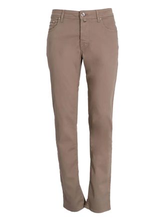 Jacob Cohen straight-leg chinos - men - Cotton/Lyocell - 34 - Brown