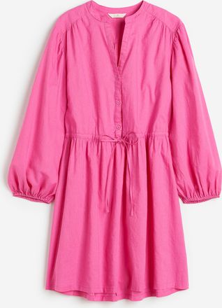 H&M Kleid aus Leinenmix - Cerise