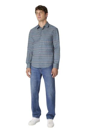 Missoni Poplin Cotton Shirt With Zigzag Pattern in Multicoloured at Nordstrom, Size 54 It