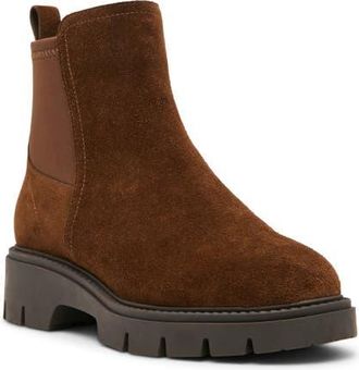 Blondo Kyra Waterproof Lug Sole Chelsea Boot in Chocolate Suede at Nordstrom, Size 7.5