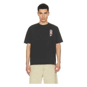 Rhude T-Shirts, male, Black, Size: 2XL Fumar 91 Tee