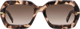 HUGO BOSS B1732GS Faceted Geometric Oversized Sunglasses - Pink