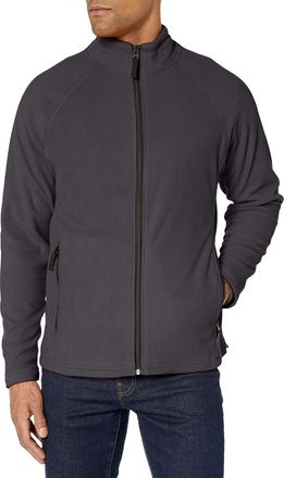 Cutter & Buck Mens Summit Full-Zip Microfleece Sweatshirt, Charcoal, XXXL