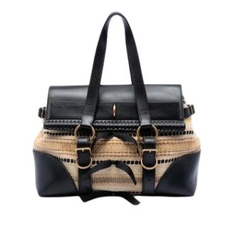 Saint Laurent Pre-owned Handbags, female, Beige, Size: ONE SIZE Pre-owned Raffia Handbag