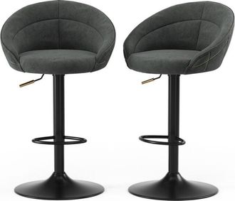 Vicco Sgabello da bar Goldamo, Antracite, 58.5 x 84.5 cm Set di 2 Vicco