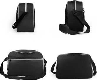 Generic Retro Shoulder Bag Messenger Tote For Men and Women Work Office Travel (Black)