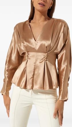 Acler Blouse verfraaid met knopen - Beige