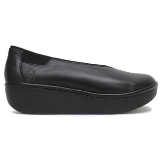 FLY London JURY470FLY Goteborg Leather Womens Casual Shoes - Black - Size:UK 7