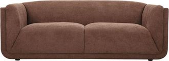 Miliboo Sof&aacute; De Dise&ntilde;o De 3 Plazas En Tejido Chenilla Color Tierra Quemada Hosbo