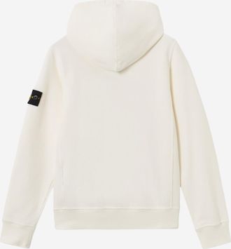 Stone Island Boys Sweatshirt Cotton With Logo White Hoods & Sweatshirts