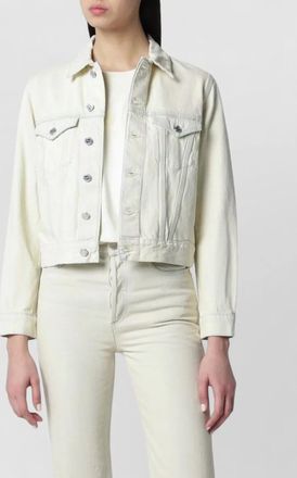 A.P.C. cropped jacket chest pockets collared neck