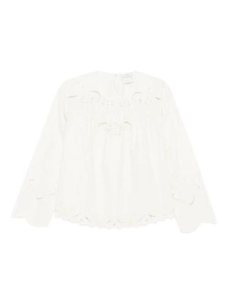 Forte_Forte embroidered scalloped-hem blouse - women - Cotton - II - White