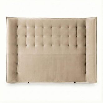 Colch&oacute;n Morfeo Cabecero beige estilo capiton&eacute; para cama de 200 cm - 260x140 cm