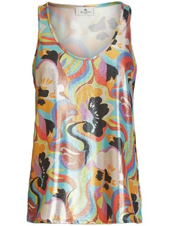 Etro sleeveless racerback top - Blue