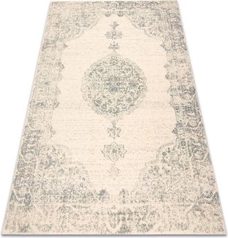 RugsX Alfombra De Lana Abby 486.24.la100 Osta Adorno, Marco Cl&aacute;sico Beige / Azul Beige 240x340 Cm