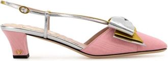 Valentino Garavani Bowow Slingback Pump - Dames - Pumps - Roze - 36 EU - Schoenen