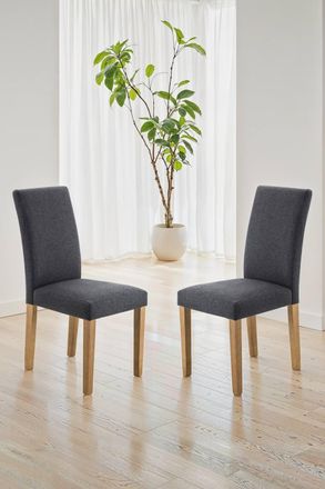 Julian Bowen Hastings Upholstered Dining Chair (Set of 2) in Grey