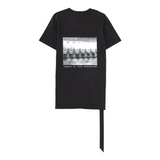 Rick Owens T-Shirts, male, Black, Size: M Level T T-shirt