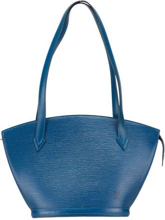 Louis Vuitton Epi Toledo Blue Leather Handbag Tote Bag (Pre-Owned)