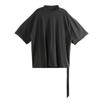 Rick Owens T-Shirts, male, Black, Size: ONE SIZE Crew-neck Short-sleeve T-shirt
