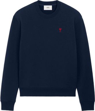 Ami Small Heart Logo Sweatshirt - Heren - Sweatshirts - Blauw - M - Nylon - Hoodies & sweatvesten