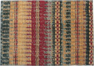 Beliani Alfombra De Tejido Plano Multicolor 160 X 230 Cm Sala De Estar Moderno Contempor&aacute;neo Marmaris