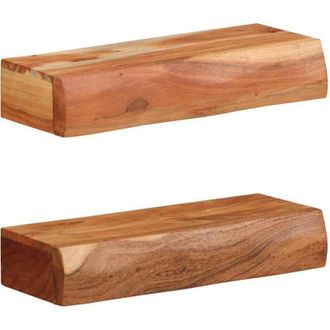 vidaXL Vidaxl - Estantes De Pared 2 Unidades 40x17x8 Cm Madera Maciza Acacia