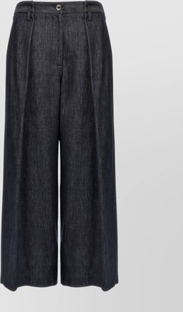 Brunello Cucinelli wide leg pleated trousers with belt loops