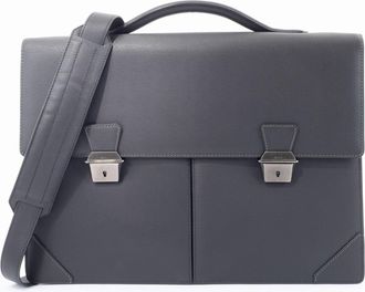 Dunhill Black Leather Briefcase (Pre-Owned)