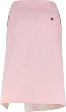 Bottega Veneta Womens Cotton Wrap Skirt Pink