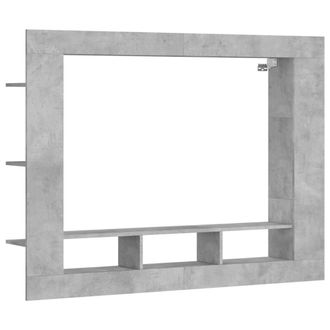 Berkfield Home TV Cabinet Concrete Grey 152x22x113 cm Engineered Wood | Size: 152 x 22 x 113 cm