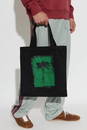 Palm Angels Logo Tote Bag, Mens, Black