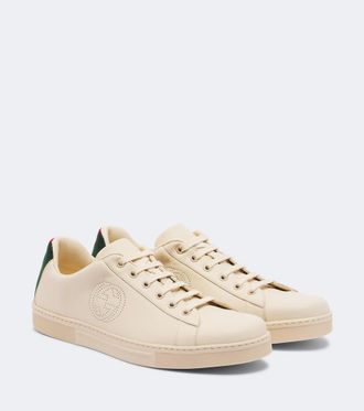 Gucci Ace Web Stripe leather sneakers