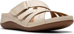 Clarks Cecily Slide Sandal in Cream Leather at Nordstrom Rack, Size 8.5