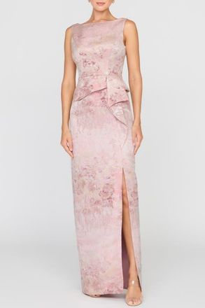 Kay Unger Luciana Column Gown in Pink at Nordstrom, Size 14