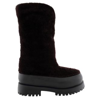 Ferragamo Ferragamo Deena Fur Platform Boots, Size 7 C