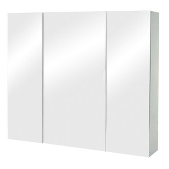 Hhg Armario Con Espejo Hhg 806b, Armario De Pared Para Cuarto De Ba&ntilde;o, 6 Estantes Alto Brillo Certificado Mvg 70x80x16cm, Gris