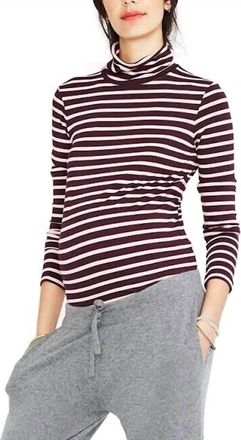 Hatch Jersey Turtleneck Sweater In Taylor/rose