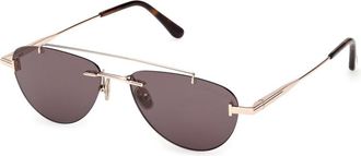 Tom Ford Astor-02 Zonnebril - unisex - Zonnebrillen - Geel - 55 MM - Accessoires