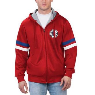 G-III Sports by Carl Banks Mens G-III Sports by Carl Banks Red LA Clippers Contender Full-Zip Hoodie Jacket at Nordstrom, Size X-Large