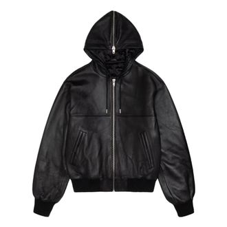 St&uuml;ssy SS Link Leather Bomber Black 115739