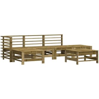 vidaXL Juego De Muebles De Jard&iacute;n 6 Pzas Madera De Pino Impregnada Vidaxl