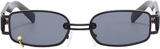 Fifth and Ninth Inez 55mm Rectangular Sunglasses in Black/Black at Nordstrom