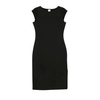 Calvin Klein Kleedjes, Dames, Zwart, M, Polyester, Ponte Jurk