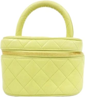 Chanel Pre-owned Lamsleren Tas - Dames - Vintage Mini Tas - Groen - ONE Size - Leer - Vintage