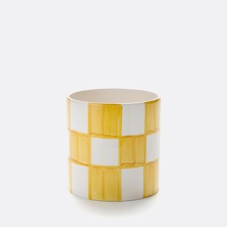 La Redoute Interieurs Bloempot met dambord, in keramiek &Oslash;14 cm, Ario