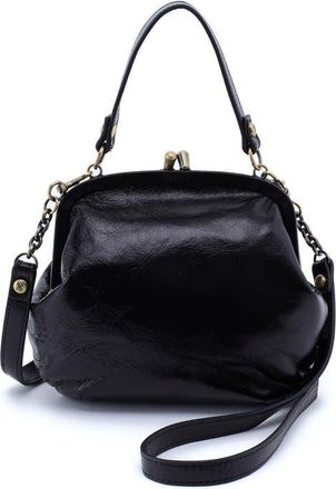 Hobo Alba Frame Leather Crossbody Bag in Black at Nordstrom