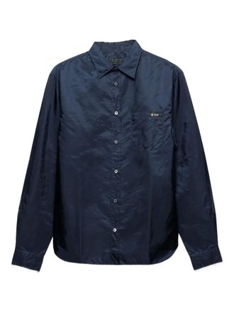 Prada Camicia con logo - Blu